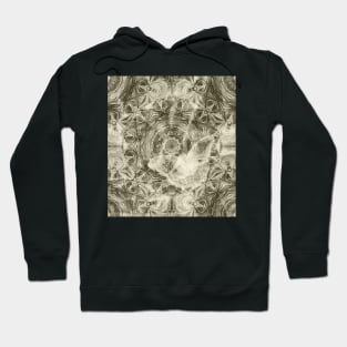 Ghostly butterfly on delicate mandala Hoodie